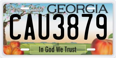 GA license plate CAU3879