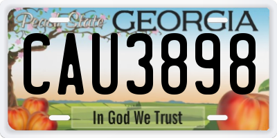 GA license plate CAU3898
