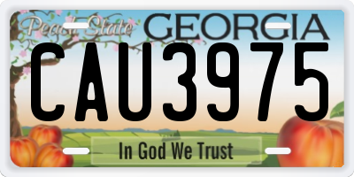 GA license plate CAU3975
