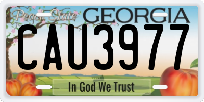 GA license plate CAU3977