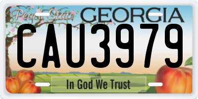 GA license plate CAU3979