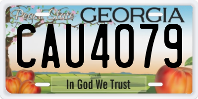GA license plate CAU4079