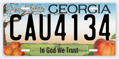 GA license plate CAU4134