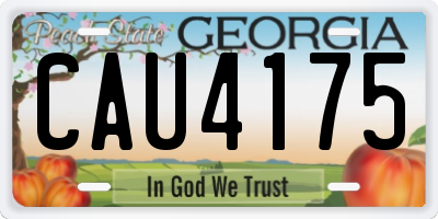 GA license plate CAU4175