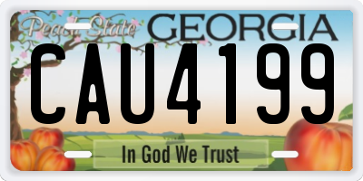 GA license plate CAU4199
