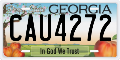 GA license plate CAU4272