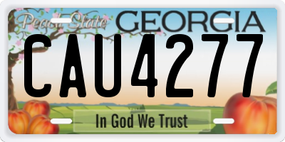 GA license plate CAU4277