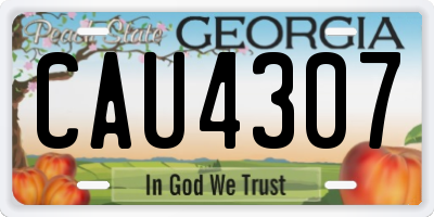 GA license plate CAU4307