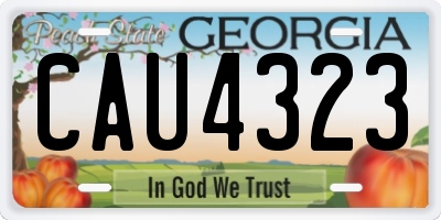 GA license plate CAU4323