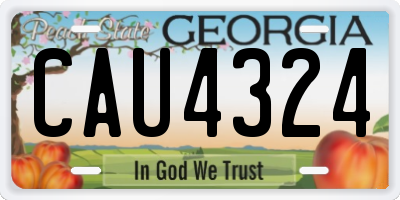 GA license plate CAU4324