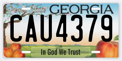 GA license plate CAU4379