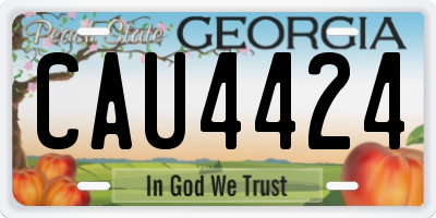GA license plate CAU4424
