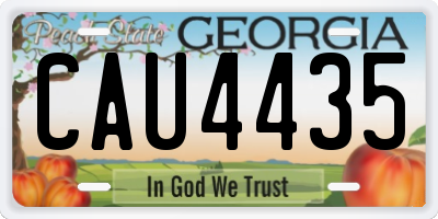 GA license plate CAU4435