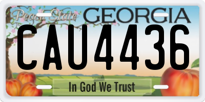 GA license plate CAU4436