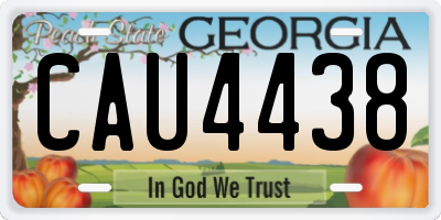 GA license plate CAU4438