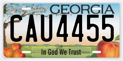 GA license plate CAU4455