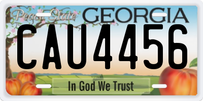 GA license plate CAU4456