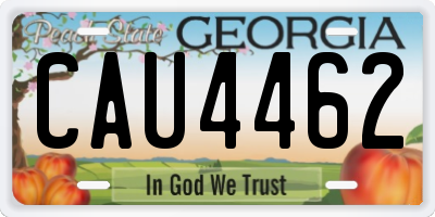 GA license plate CAU4462