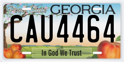 GA license plate CAU4464