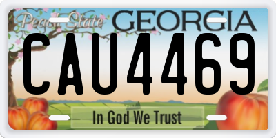 GA license plate CAU4469