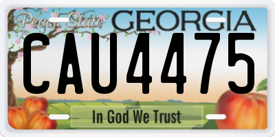 GA license plate CAU4475