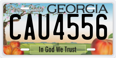 GA license plate CAU4556