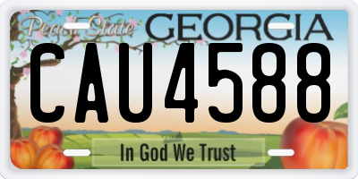 GA license plate CAU4588