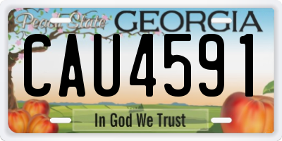 GA license plate CAU4591