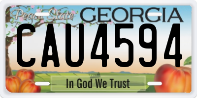 GA license plate CAU4594