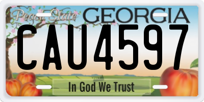 GA license plate CAU4597