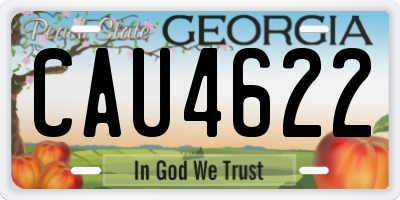 GA license plate CAU4622