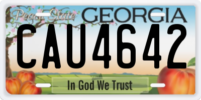 GA license plate CAU4642