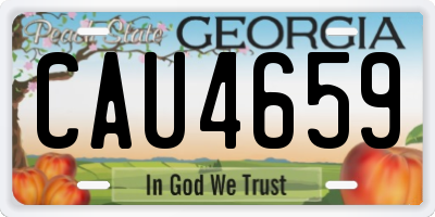 GA license plate CAU4659