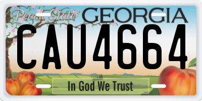 GA license plate CAU4664