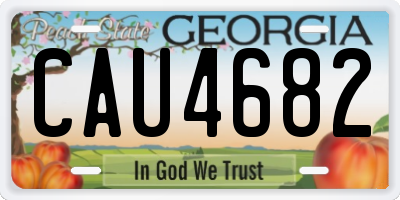 GA license plate CAU4682