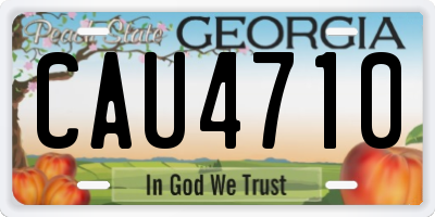 GA license plate CAU4710