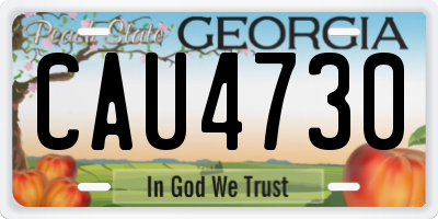 GA license plate CAU4730