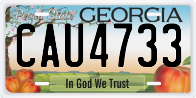 GA license plate CAU4733
