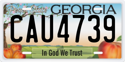 GA license plate CAU4739