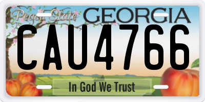 GA license plate CAU4766