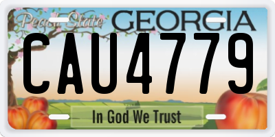GA license plate CAU4779