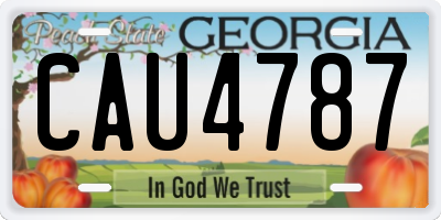 GA license plate CAU4787