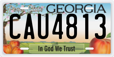 GA license plate CAU4813