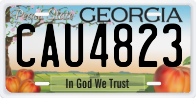 GA license plate CAU4823