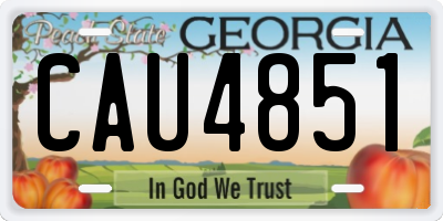 GA license plate CAU4851