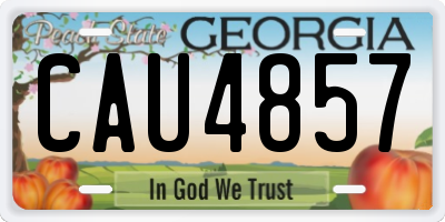 GA license plate CAU4857