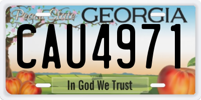 GA license plate CAU4971