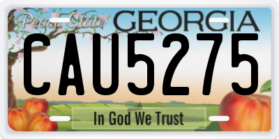 GA license plate CAU5275