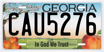 GA license plate CAU5276