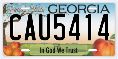 GA license plate CAU5414